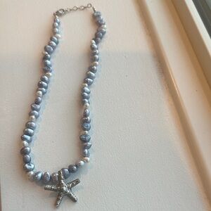 Elegant Starfish Pearl Necklace